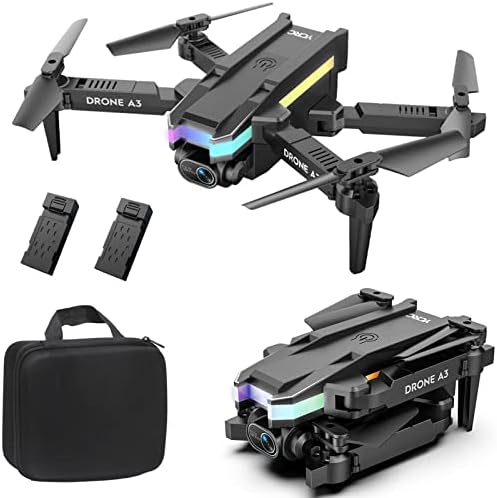 Детска дрон со камера, мини беспилотни летала со камера за возрасни 4K, Daul HD FPV камера далечински управувачки играчки подароци за момчиња