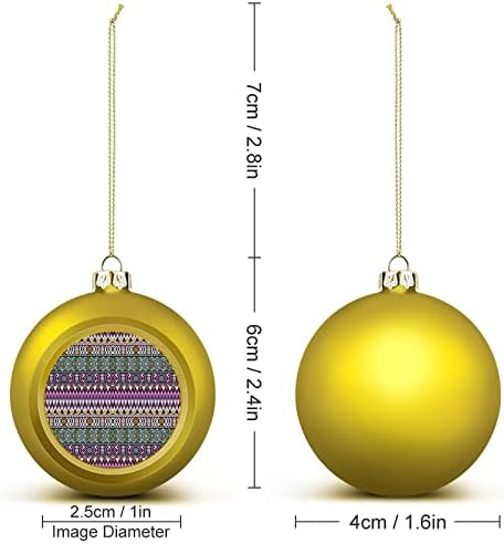Етничка шема Божиќна топка што виси украси Xams Декорација на дрво за забава