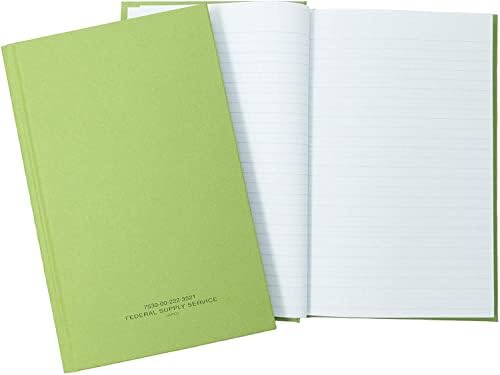 Книга за воени дневници, книга за записи, книга за меморандум, 8 x 10-1/2 Зелена книга за дневник NSN 7530-00-222-3525