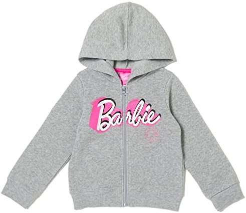 Барби Девојки Поштенски Руно Качулка Графички Маица И Хеланки 3 Парче Облека Постави Мало дете На Големо Дете