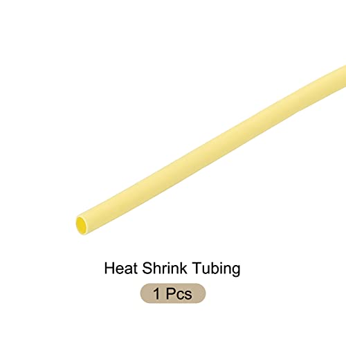 Цевче за намалување на топлината на топлина 2: 1 кабелска цевка за ракави, [за заштита на електрична изолација] - 1мм диа/5м/жолта