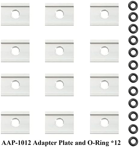 12 парчиња AAP-1012 Кајак адаптер плочи и О-прстени, додатоци за патеки за кајак, алуминиум