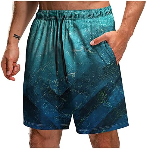 Шорцеви со кратки табли мажи, машки летни забавни панталони за плажа 3Д дигитални печатени шорцеви со џебови