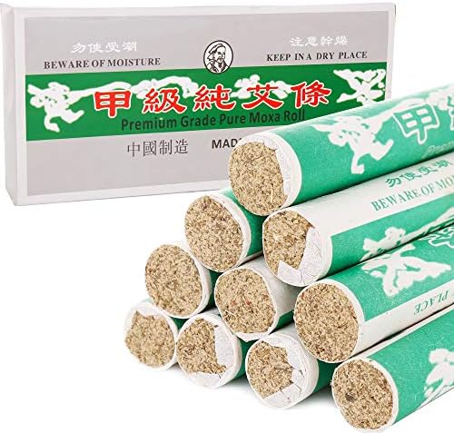 Barlelove Pure Moxa Rolls, рачно изработено природно благи моксибуција мугворт стапчиња кинеска медицина за олеснување на болката