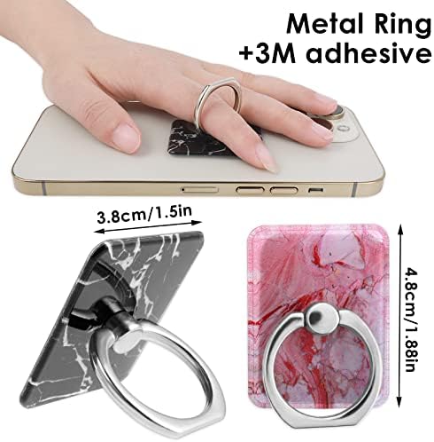 Држач на телефон на ianиантри, 360 ° 360 ° ротација прстен на прстенот на прстенот прилагодлив квадратен мермер Телефонски држач