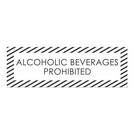 CGSignLab | Забранети Алкохолни Пијалоци-Ленти Бели Прозорец Прицврстување | 36 x12