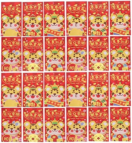 Партикиндом 60 Парчиња Црвени Пликови Кинеска Нова Година Црвен Пакет Тигар Година Пари Пакети За Дома/Ѕид / Соба Украси