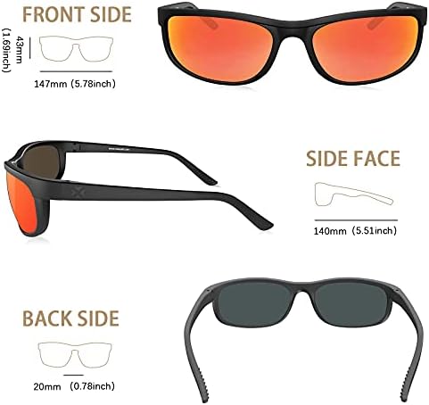 Макс juli поларизирани очила за сонце мажи, UV400 Заштита на правоаголни очила за сонце 8807