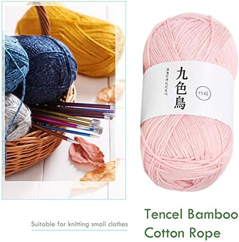 Легура 1 ролна шест нишки Tencel bamboo памучно јаже DIY плетење ткаење капчиња за трикотажа за клипчиња за трева за џемпер за бебешки шал