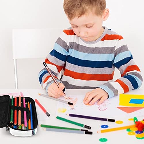 Кутија со моливи на геерот, торбичка за моливи, торба со моливи, естетска торбичка за молив, естетска шема на сини ленти