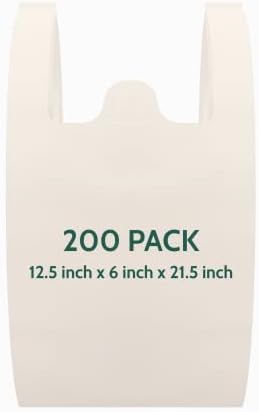 Tagways за еднократна употреба на намирници Еко-пријателски торби за маици направени со неткаени и рециклирани материјали 200 кеси по пакет