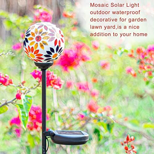 Вкутека соларни градинарски светла, мозаични соларни светла на отворено декор патека светло воден вода светло за удели за пејзаж
