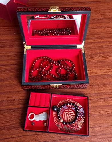 Анкус Кинески пингјао рака притисни четка лесен лак кина лак накит кутија или случај облекување случај дрвени занаети свадба декор