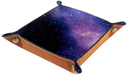 Lyetny Ѕвезденото Небо Виолетова Кутија За Складирање На Фиоки Покрај Креветот Caddy Десктоп Фиока Промена На Клучот Паричник Кутија