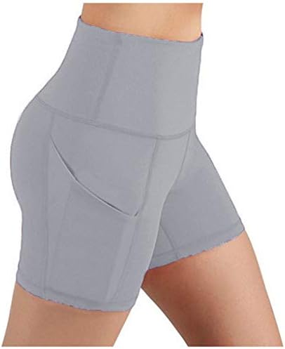 Илугу со високи половини од јога шорцеви за жени кои работат џебни колкови фитнес цврсти јога панталони