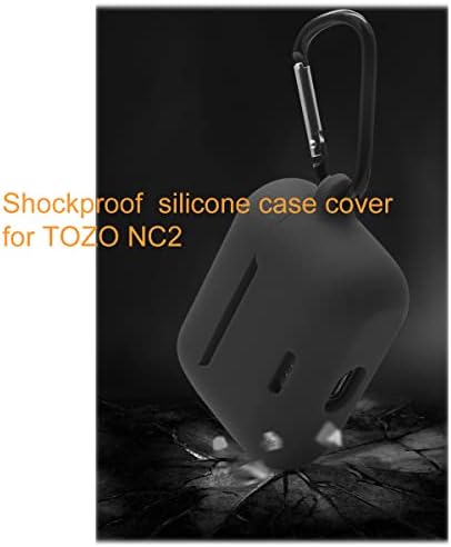 Claiol Silicone Case за Tozo NC2, Premium ShockProof Protective Tozo NC2 Casue Cover со клуч на клуч.