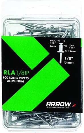 Прицврстувач за стрела RLA1/8IP долги алуминиум 1/8-инчен занити, 100 пакувања