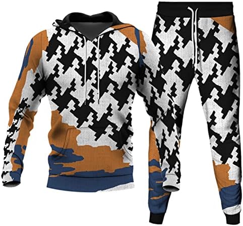 Men Women 2 Piects Tracksuit Set, џемпери со долги ракави и пот, Pant обична атлетска патека што работи со џогирање спортска облека