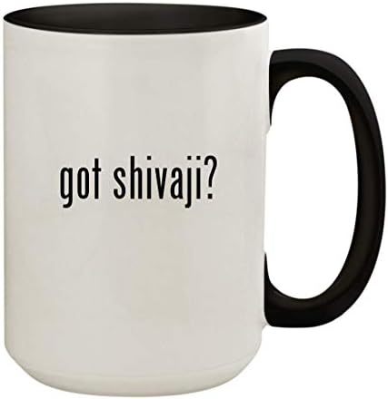 Подароците на Ник Нок го добија Шиваџи? - 15oz керамички обоена внатре и рачка чаша чаша за кафе, црна