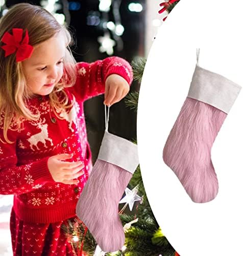Божиќни чорапи крпа Божиќна чорапска торба и Божиќ што висат чорапи за украсување на забави и Божиќни цртани филмови розова и бела свиња на огледало за замав автом?