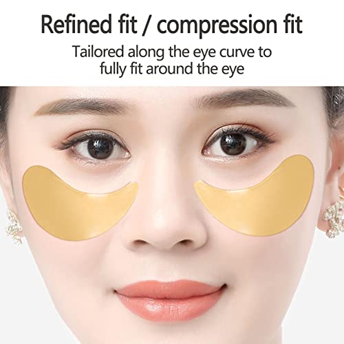 Fahxnvb под закрпи за очи на брчки третман за жени, златна маска за очи за отстранување на темни кругови и подпухналост, маски против стареење