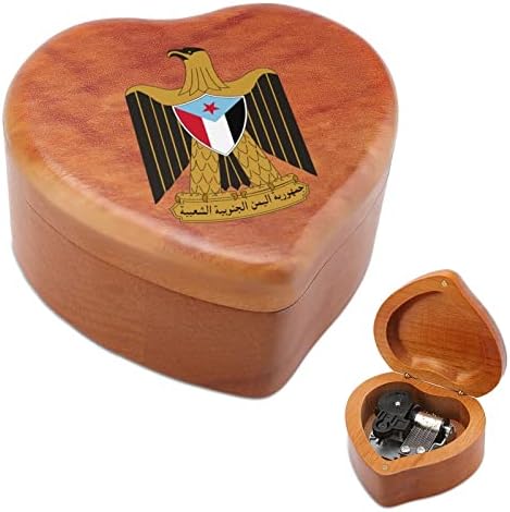 Палто на рацете на Јужен Јемен Вуд музичка кутија Антички врежани музички кутии за роденденски Божиќ Денот на благодарноста