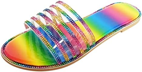Фелвори летни сандали за жени Еспадрили Фустани платформа се лизгаат на слајдови отворени пети Сандали, обични летни сандалии