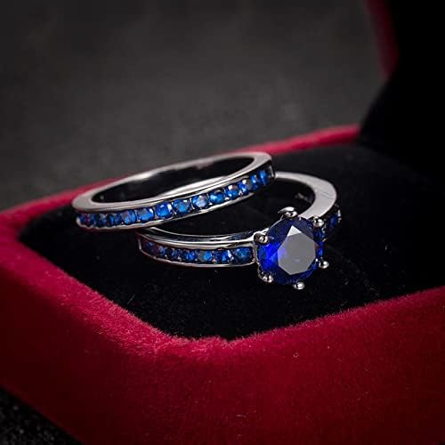 2023 година светло прстен круг сино -камен накит моден накит ангажиран прстен за жени прилагодлив симпатичен прстен на диносаурус
