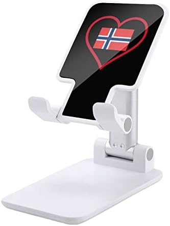 Љубов Норвешка Црвено Срце Мобилен Телефон Штанд Прилагодлив Преклопен Таблет Десктоп Телефон Носителот Додатоци