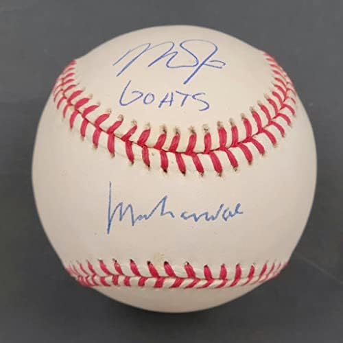 Мајк Пастрмка и Мухамед Али „кози“ натпис потпишан бејзбол ~ MLB HOLO + JSA - Автограмски бејзбол