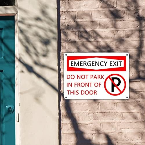 Предупредување Алуминиумски Знак Излез За Итни Случаи Не Паркирајте Пред Оваа Врата Надворешен Метален Калај Знак Отпорност На Избледување
