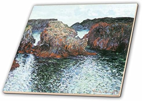 3drose CT_126617_1 карпи во Бел-Ил од Клод Моне 1886 Керамичка плочка, 4-инчи