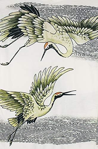 Работна кран птица јапонска современа уметност irezumi тетоважа мажи бела маица со V-вратот wk169 големина голема