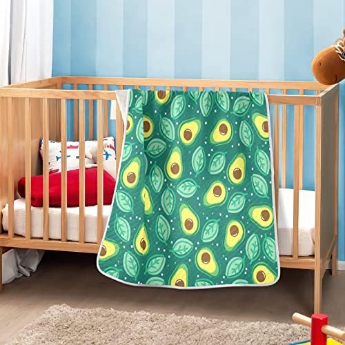 Pigsaly avocado зелен лист бебешки ќебиња 30 x 40 во цртани филмови овошје дете ќебето за новороденче ќебе ќебе ќебиња за кревети за