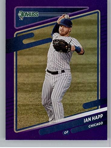 2021 година Донарус Холо виолетова 140 Ian Happ Chicago Chicago Cubs Baseball Trading Card