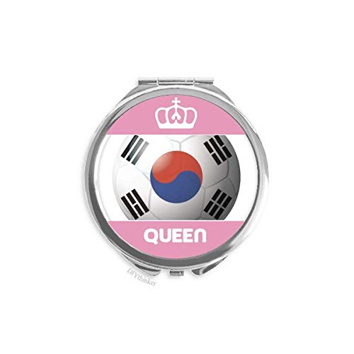 Кореја Национално знаме фудбалски фудбалски мини двострана преносна шминка огледало кралица