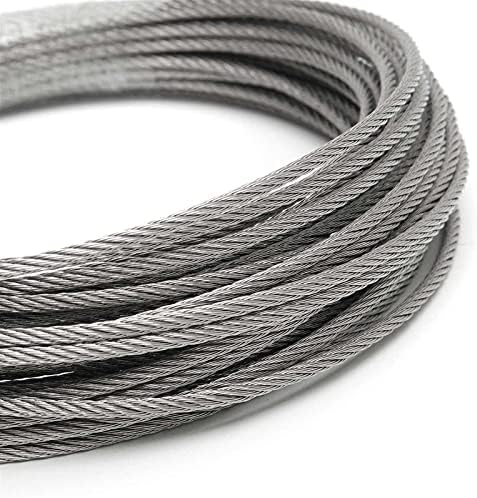 Додатоци за AnyUFEI 1-25m 3мм дијаметар 304 жица од не'рѓосувачки челик Полутено риболов кабел 7x7 Структура 3мм дијаметар
