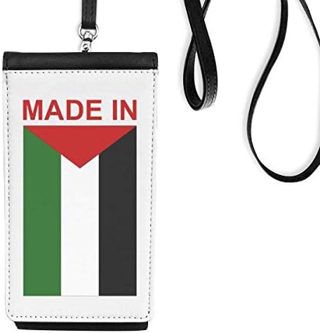Направено во палестинска земја Loveубов Телефон Паричник чанта што виси мобилна торбичка црн џеб