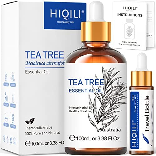 Есенцијално масло од чајно дрво и есенцијално масло од јојоба, чиста органска терапевтска оценка за дифузер, кожа -3,38 fl oz