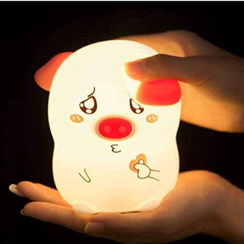 UXZDX ПЕТ ПИГГИ LED ноќна ламба, бебешка ноќна светлина, USB ноќна ламба, за деца спална соба и расадник