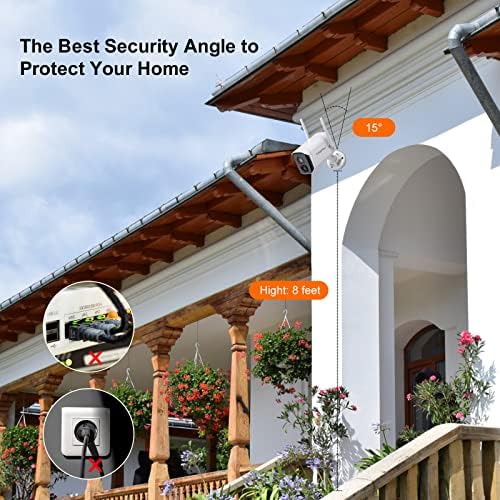 Безжична безбедносна камера за надворешна безбедност за безбедност на отворено за домашна безбедност, фотоапарати за надзор на батерии