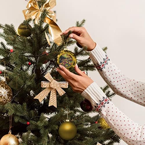 Меџик Иридисен печурки Божиќна топка ShatterProof виси украси за украси на забави од камин од дрво 4 парчиња