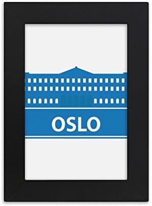 Diythinker Oslo Norway Blue Landmark Model Desktop Photo Frame Photociation Propection Artim Stagion Shaidity