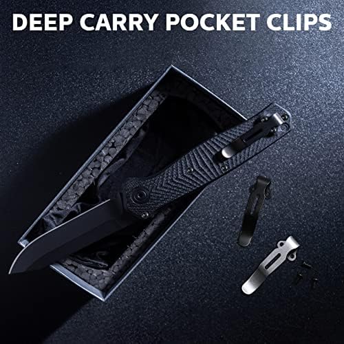 Zhehao 6 парчиња длабоко носење џебен клип компатибилен со 535 нож џеб нож клип нож завртки за завртки за производител на ножеви