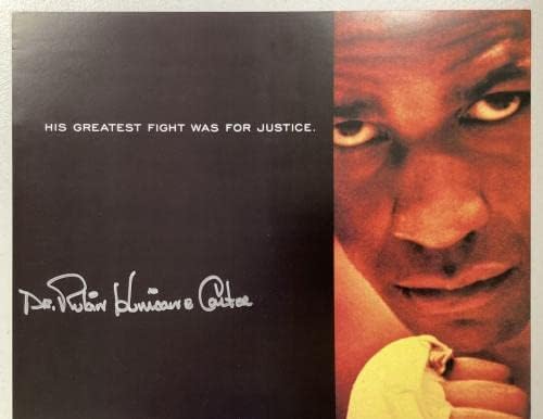 Рубин ураганот Картер потпишал постер за филм 18x24 Фото -боксот Автограм ЈСА - Автограмирани фотографии во боксот