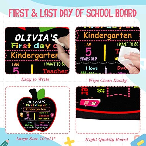 Whatsign Првиот ден и последниот ден на училишните таблички знаци 10 x11 двострана LST ден на училишната табла за знак на табла