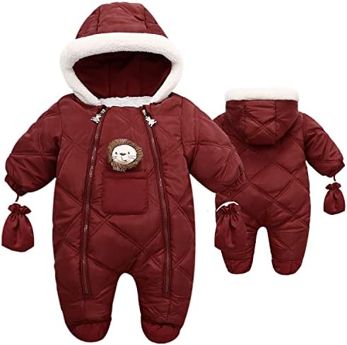 Самовила бебе новороденче бебе зимско палто за ромпер качулка, облечена облека, топло џемпери, каросерија за девојче момче 6-24 месеци