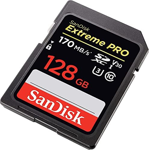 SanDisk 128gb SecureDigital Extreme PRO SDXC UHS-I Картичка C10, U3, V30 170MB/s-Пакет од 5-Со Читач На Мемориски Картички