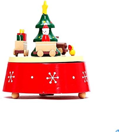 Lhllhl Мери-рунда за Божиќ, декорација на подароци, музичка кутија Божиќ ротирачка музичка кутија музичка кутија