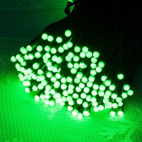 Blubsle Bright Green St. Day Day String Lights, 200 LED 66ft висока осветленост за конекција на самовила, светла за самовила,